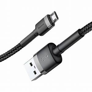 Cable Micro Reforzado Carga Rápida Uso Rudo 2 Metros-Negro